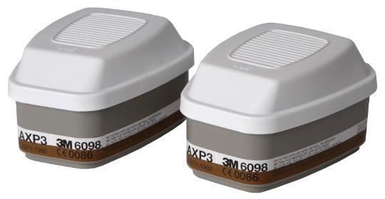 3M 6098 AXP3 Filters for Gas and Vapour