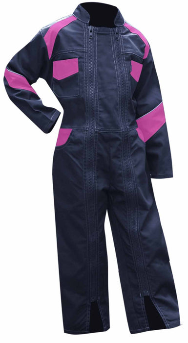 LMA Kids Fleur Two Tone Coverall Navy Pink
