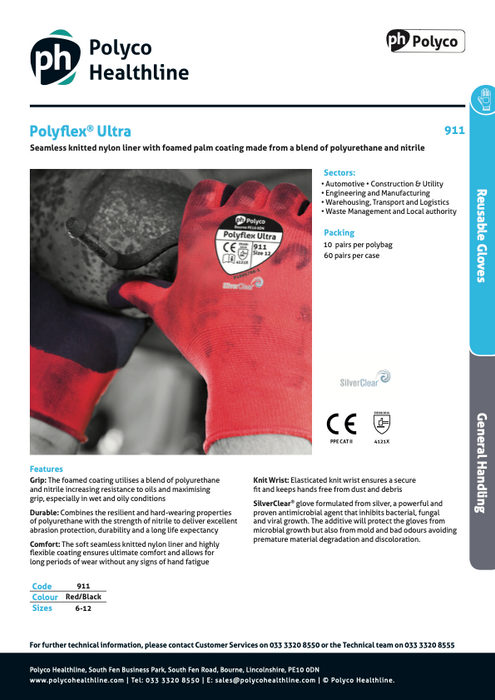 Polyco Polyflex Ultra Mechanics Glove