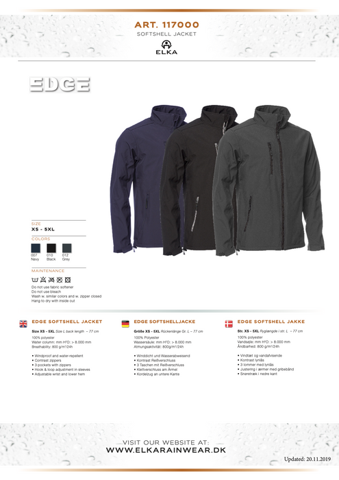Elka Edge Softshell jacket