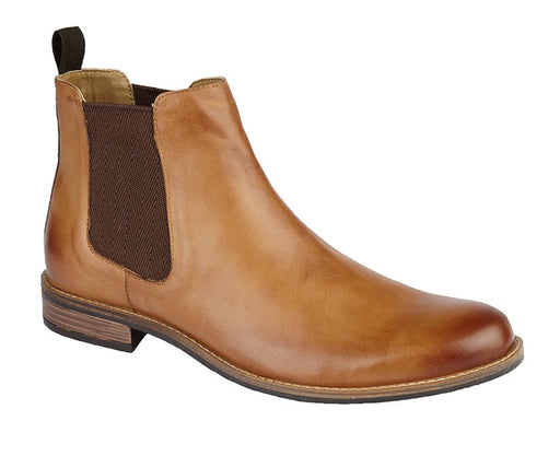 Roamers Leather Gusset Mens Ankle Boot