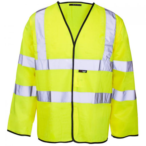 High Visibility Long sleeve Vest Yellow